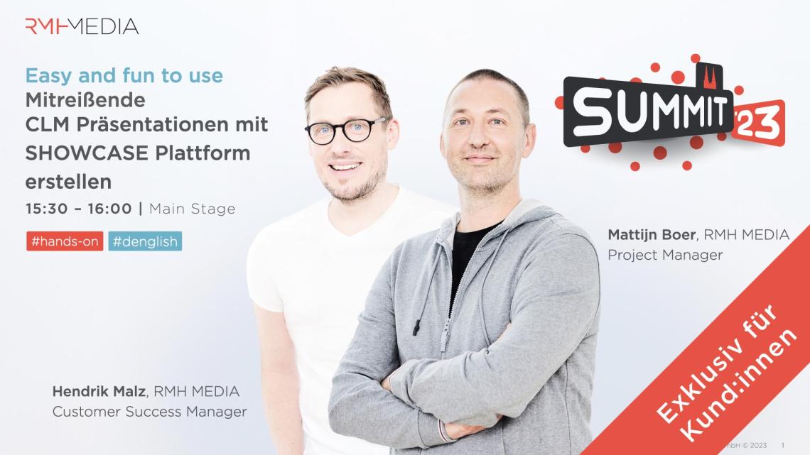 RMH MEDIA SUMMIT 23 - CLM Präsentationen mit SHOWCASE Plattform